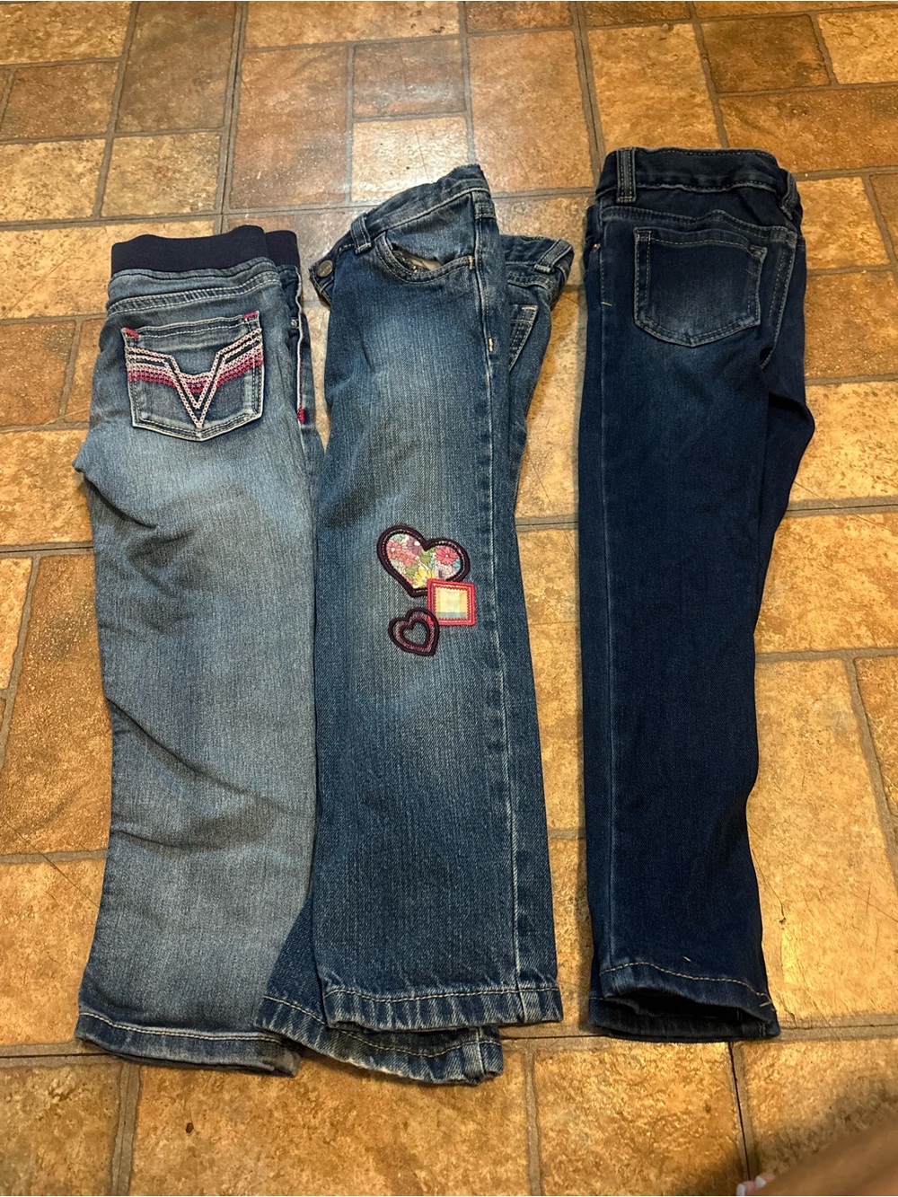 Girls' Blue Denim Jeans - Casual Stretch Denim 5 pair of 4t jeans